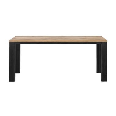 Table de salle à manger Luc - couleur anthracite/chêne - 77x179x90 cm product