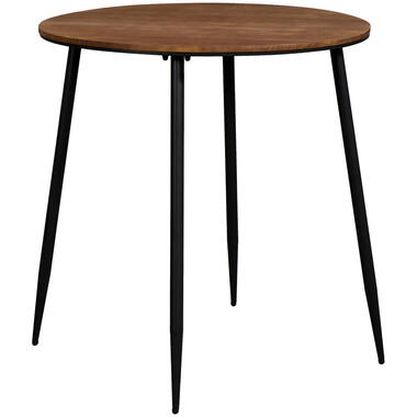 Bartafel Milo rond - zwart/naturel - 105xØ100 cm