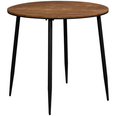 Bartafel Milo rond - zwart/naturel - 92xØ100 cm