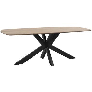 Table de salle à manger Trevora ovale - brun/noir - 190x100 cm product