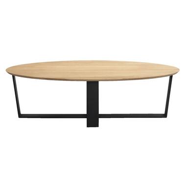 Salontafel Udo - eikenkleur/zwart - 34x120x70 cm product