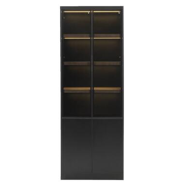 Vitrine Virgil, éclairage LED inclus - noire - 220x80x40 cm product