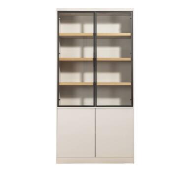 Vitrine Virgil, éclairage LED inclus - couleur sable - 220x110x40 cm product