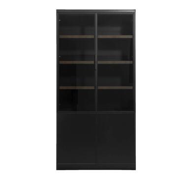 Vitrine Virgil, éclairage LED inclus - noire - 220x110x40 cm product