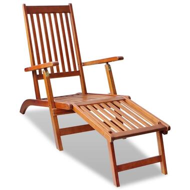VIDAXL Chaise de terrasse avec repose-pied Bois d'acacia solide product