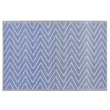 Tapis extérieur bleu à motif zigzag 120 x 180 cm BALOTRA product