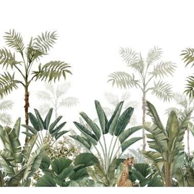 ESTAhome papier peint mural - jungle - blanc et vert olive grisé product