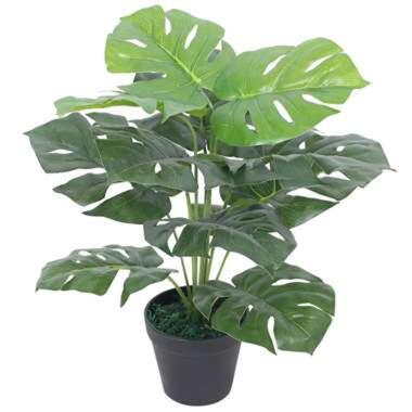 vidaXL Kunstplant met pot monstera 45 cm groen product