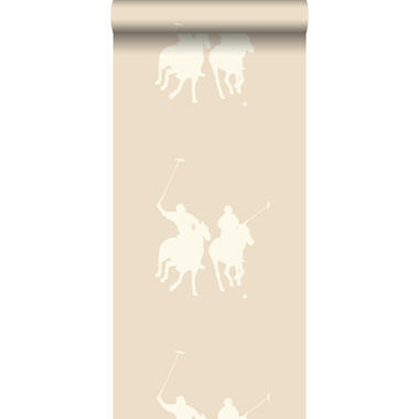 ESTAhome behang - polo spelers - beige - 53 cm x 10,05 m product