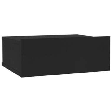 vidaXL Nachtkastje zwevend 40x30x15 cm bewerkt hout zwart product