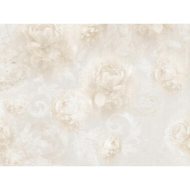 Sanders & Sanders fotobehangpapier - bloemen - lichtbeige product