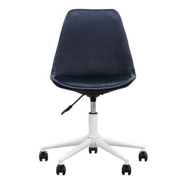 Chaise de bureau Senja - velours - bleue product