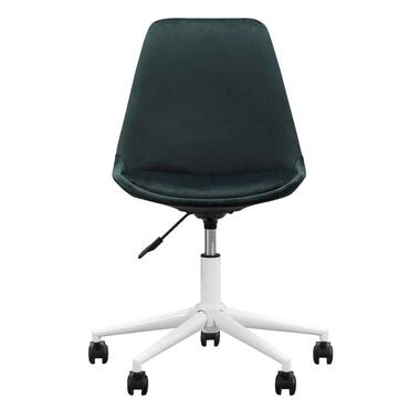 Chaise de bureau Senja - velours vert - métal blanc product