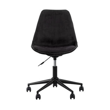Chaise de bureau Senja - velours noir - métal noir product