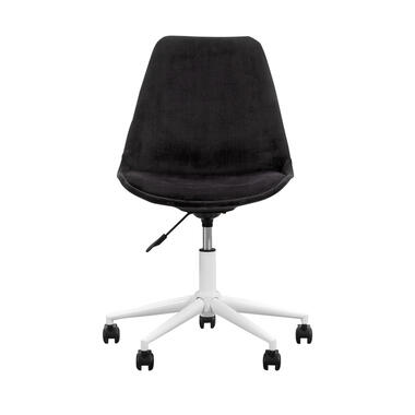 Chaise de bureau Senja - velours noir - métal blanc product