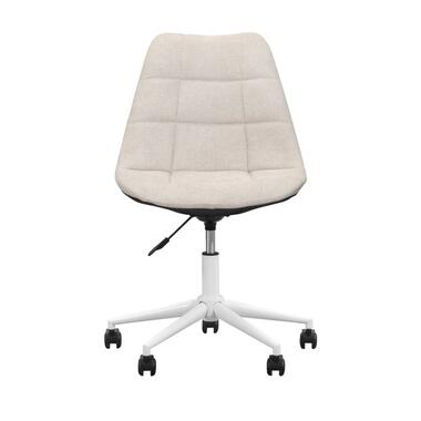 Chaise de bureau Senja - à carreaux - sable - métal blanc product