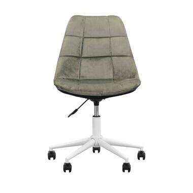 Chaise de bureau Senja - à carreaux - vert - métal blanc product