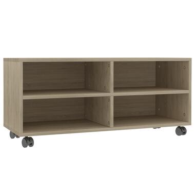 vidaXL Meuble TV avec roulettes Chêne sonoma Bois d'ingénierie product