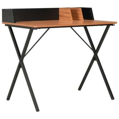 vidaXL Bureau Noir et marron 80x50x84 cm product