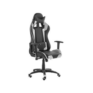 Chaise de bureau en cuir PU noir et argenté KNIGHT product