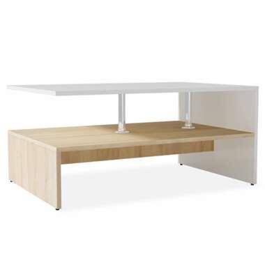 vidaXL Salontafel 90x59x42 cm bewerkt hout eikenkleurig en wit product