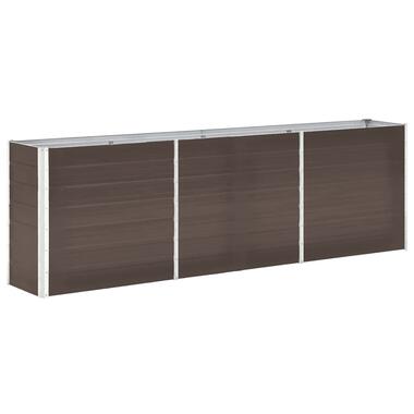 vidaXL Plantenbak verhoogd 240x40x77 cm gegalvaniseerd staal bruin product