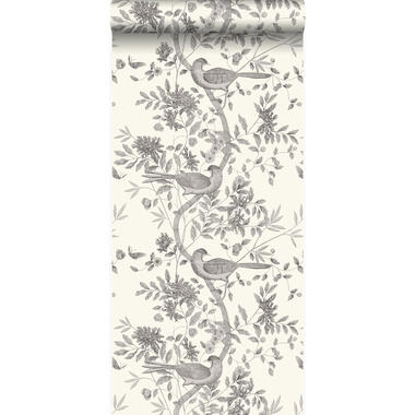 Origin papier peint - oiseaux - blanc d'ivoire et gris product