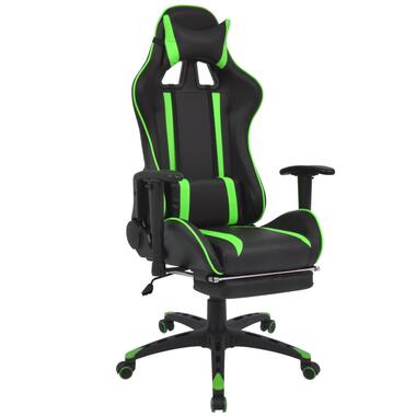 VIDAXL chaise de bureau inclinable avec repose-pied vert product