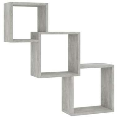 vidaXL Étagères murales cubiques gris béton 68x15x68cm bois ingénierie product