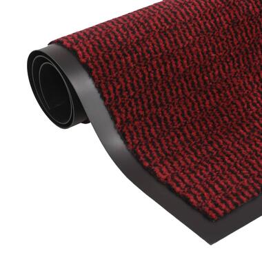 vidaXL Droogloopmat rechthoekig getuft 90x150 cm rood product