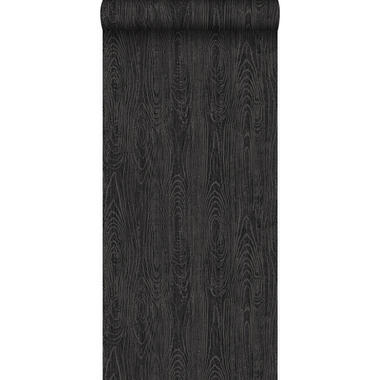Origin behang - houten planken met nerf - zwart - 53 cm x 10.05 m product