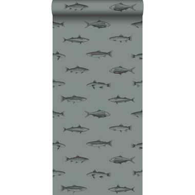 ESTAhome papier peint - poissons - vert grisé et noir - 0.53 x 10.05 m product