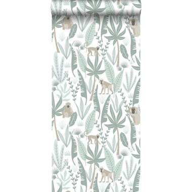 ESTAhome papier peint - singes de la jungle - vert menthe product