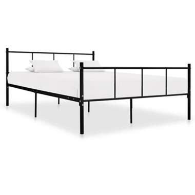 vidaXL Cadre de lit sans matelas noir métal 140x200 cm product