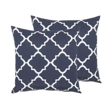 Lot de 2 coussins d'extérieur SOFADES Bouclé 40 cm 40 cm Bleu marine product