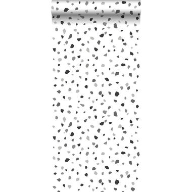 ESTAhome papier peint - imitation terrazzo - noir, blanc et gris product