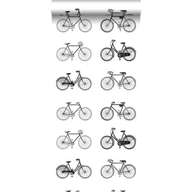 ESTAhome papier peint - vélos - blanc et noir - 53 cm x 10,05 m product