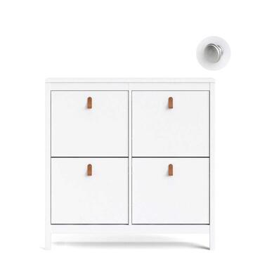 Armoire à chaussures Madeira - blanche - 103x102x25 cm product
