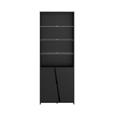 Kast Levi met LED - zwart - 180x67x28 cm product