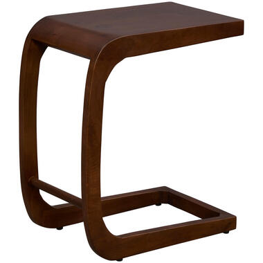 Bijzettafel Bastian - walnootkleur - 61x56x33 cm
