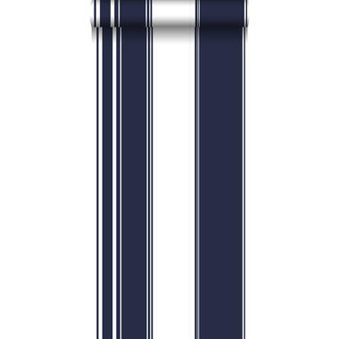 ESTAhome behang - strepen - marine blauw - 53 cm x 10,05 m product