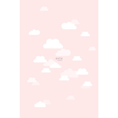 ESTAhome fotobehang - wolkjes - licht roze - 1.86 x 2.79 m product