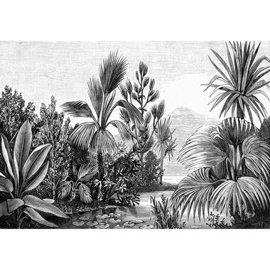 ESTAhome papier peint mural - paysage tropical - noir et blanc product