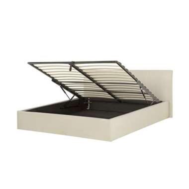 Lit avec sommier ORBEY 160 x 200 cm Tissu Beige product