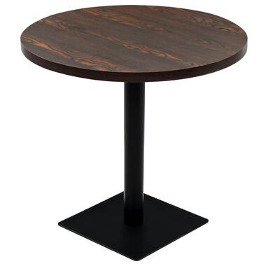 VIDAXL Table de bistro MDF et acier Rond 80 x 75 cm Frêne foncé product