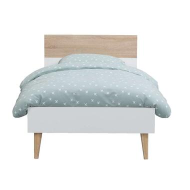 Bed Delta - wit/eiken - 90x200 cm product