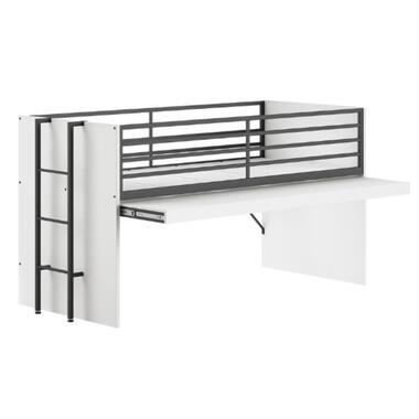 Halfhoogslaper Sammie 90x200 cm - met bureau - wit product