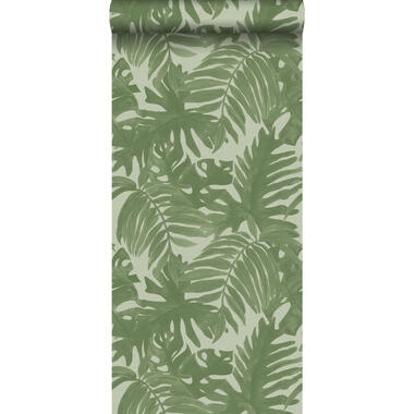 ESTAhome papier peint - feuilles tropicales - vert olive grisé product