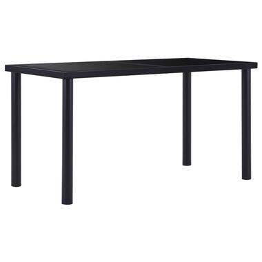vidaXL Table de salle à manger Noir 140x70x75 cm Verre trempé product