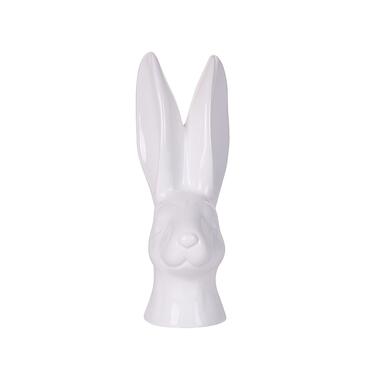 Figurine décorative en céramique tête de lapin blanc 26 cm GUERANDE product